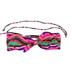 Victorias Secret Swimsuit Bikini Top Large Striped Swim Bathing Suit Strapless